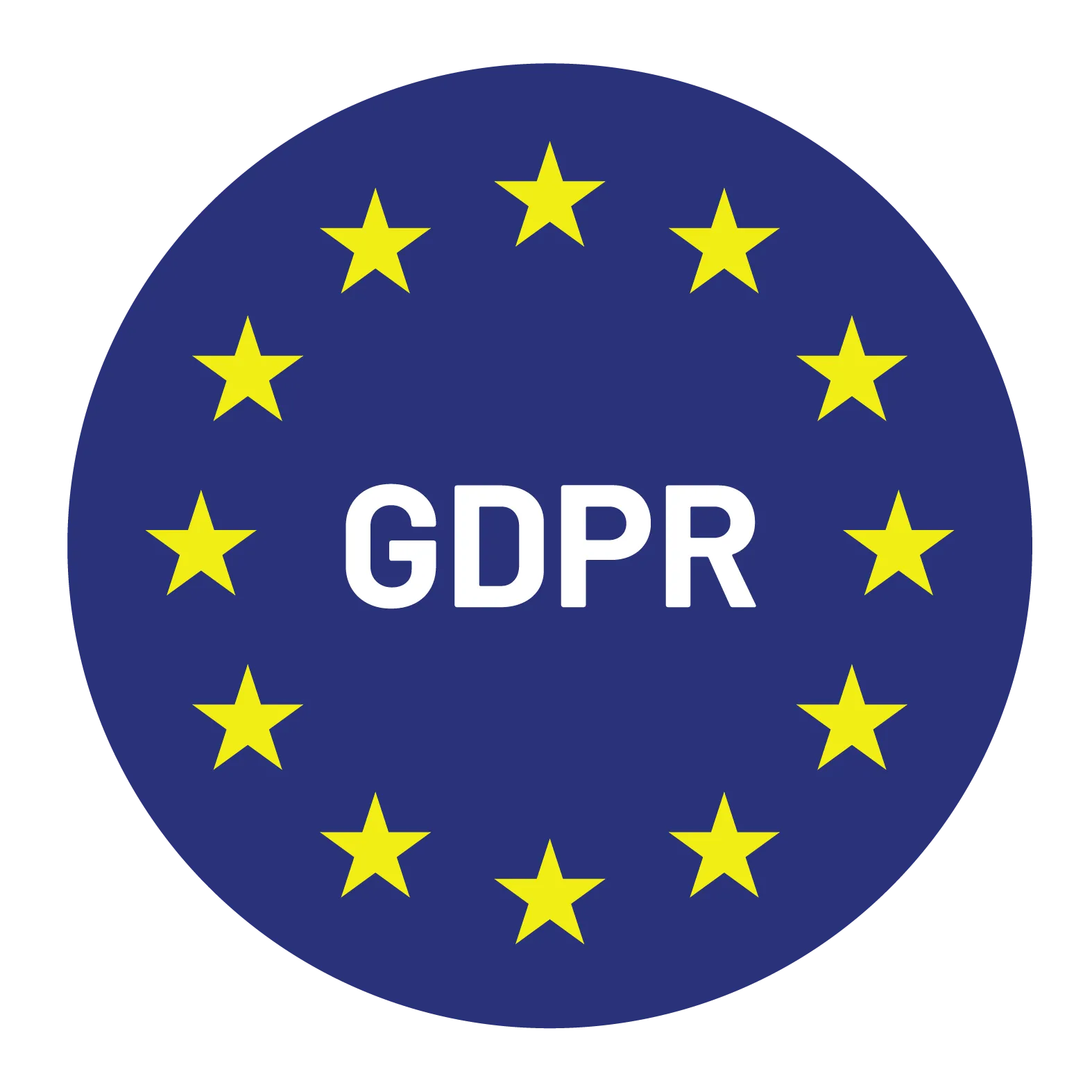 GDPR badge with European stars